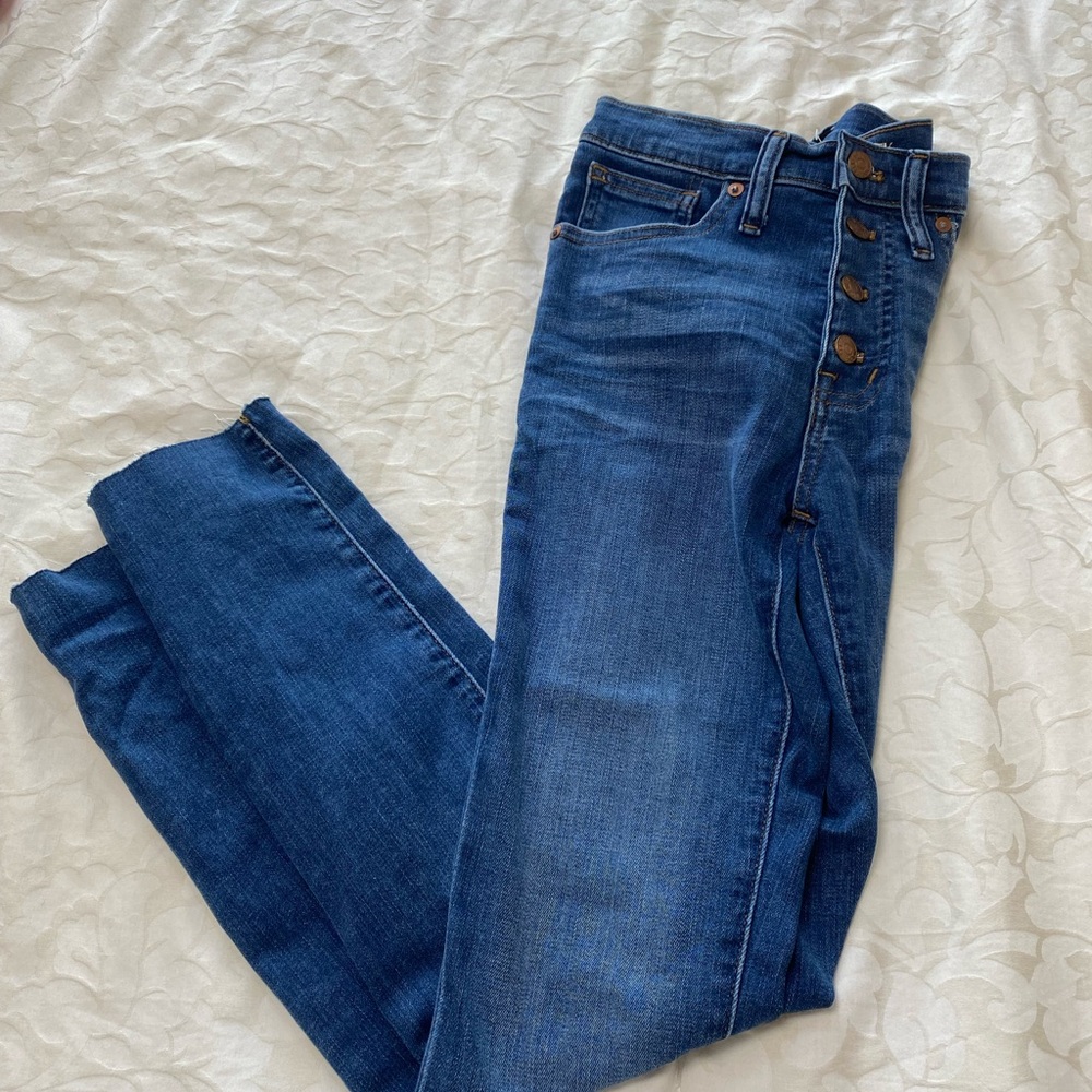 NWOT Madewell Skinny 9inch Rise Exposed Buttons Jeans